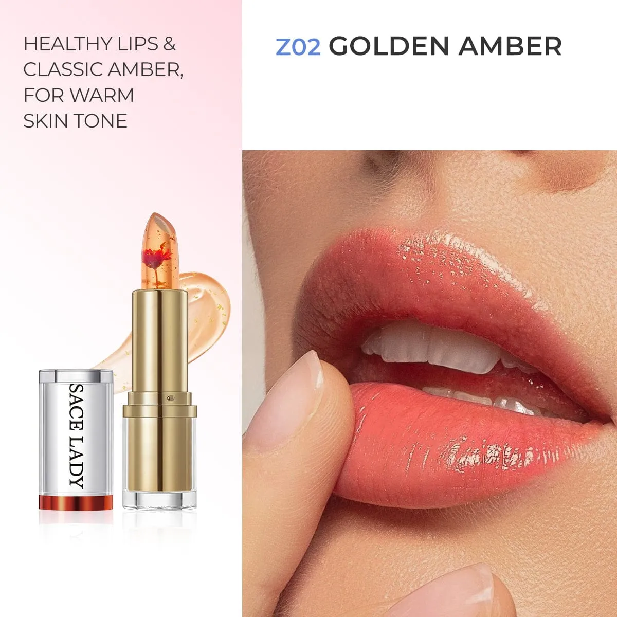 🌟 SACE LADY 24K Gold Tinted Lip Balm – Hydration, Color & Shine in One Swipe!
