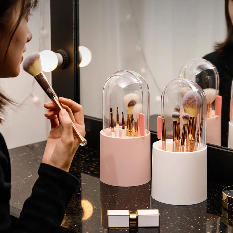 360° Rotating Makeup Brush Holder