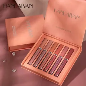 6Pcs Matte Liquid Lipstick Set - Long-Lasting Waterproof Lip Gloss