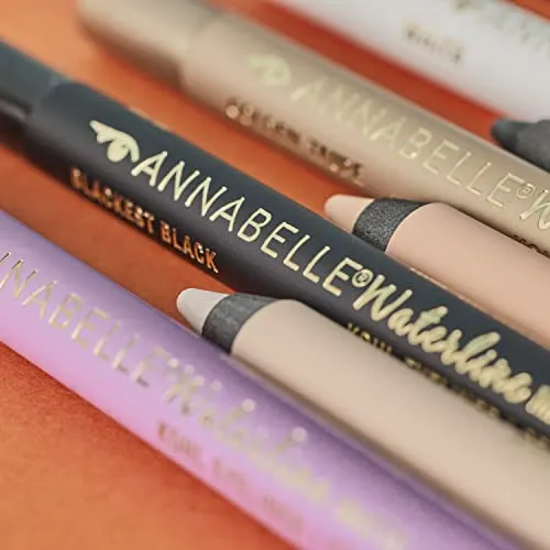 Annabelle Waterline Matte Kohl Eyeliner Pencil, Mint, Intense Colours, Matte Finish, Easy-To-Apply, Long-Lasting 10h, Waterproof, Transferproof, Cruelty-Free, 1.2 g