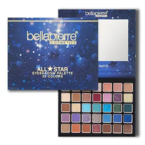bellapierre All-Stars Eyeshadow Palette | 35 Shades in Matte, Satin, Shimmer, & Foil Finishes | Non-Toxic & Paraben Free | Vegan & Cruelty Free
