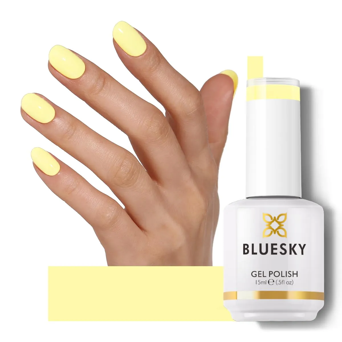 BLUESKY Gel Polish for Nails Color Light Yellow,Salon Single Bottle Gel Soak Off Manicure at Home,Long Lasting &Chip Resistant, Vegan, 15ml DC115P/PERSONALITY