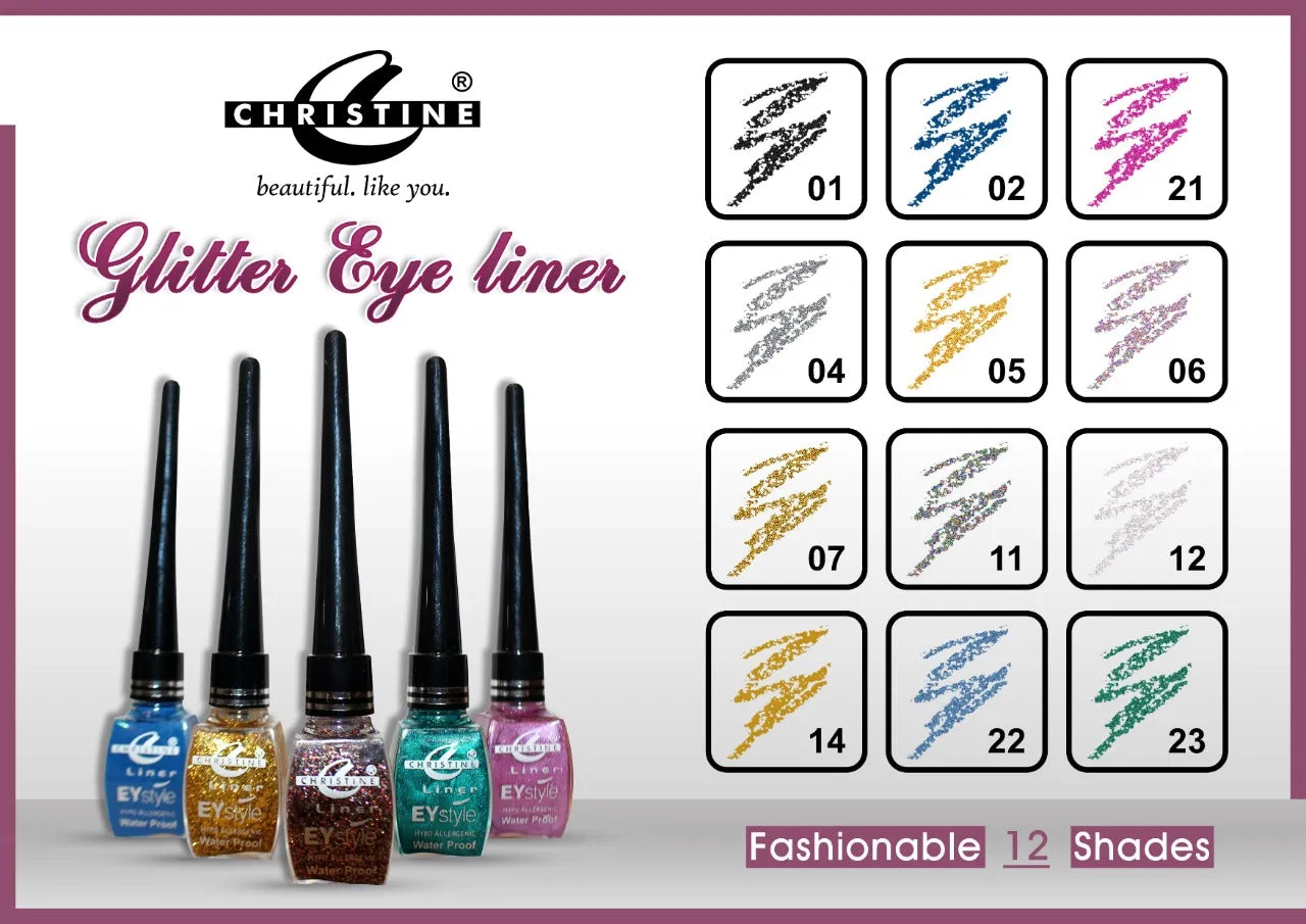 CHRISTINE GLITTER EYE LINER 12