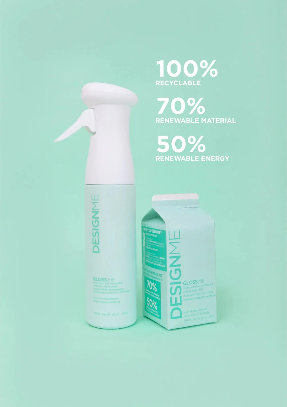 Design.ME - Gloss.ME Infinite Mist Heat Protectant Spray **REFILL**