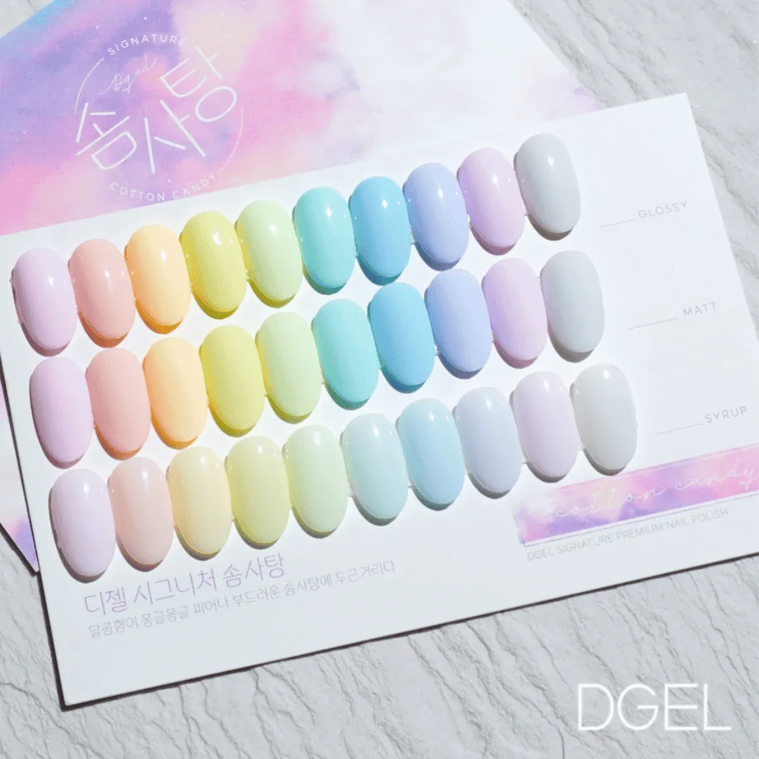 DGEL Signature Cotton Candy Collection - 10 PCS Gel Polish Set
