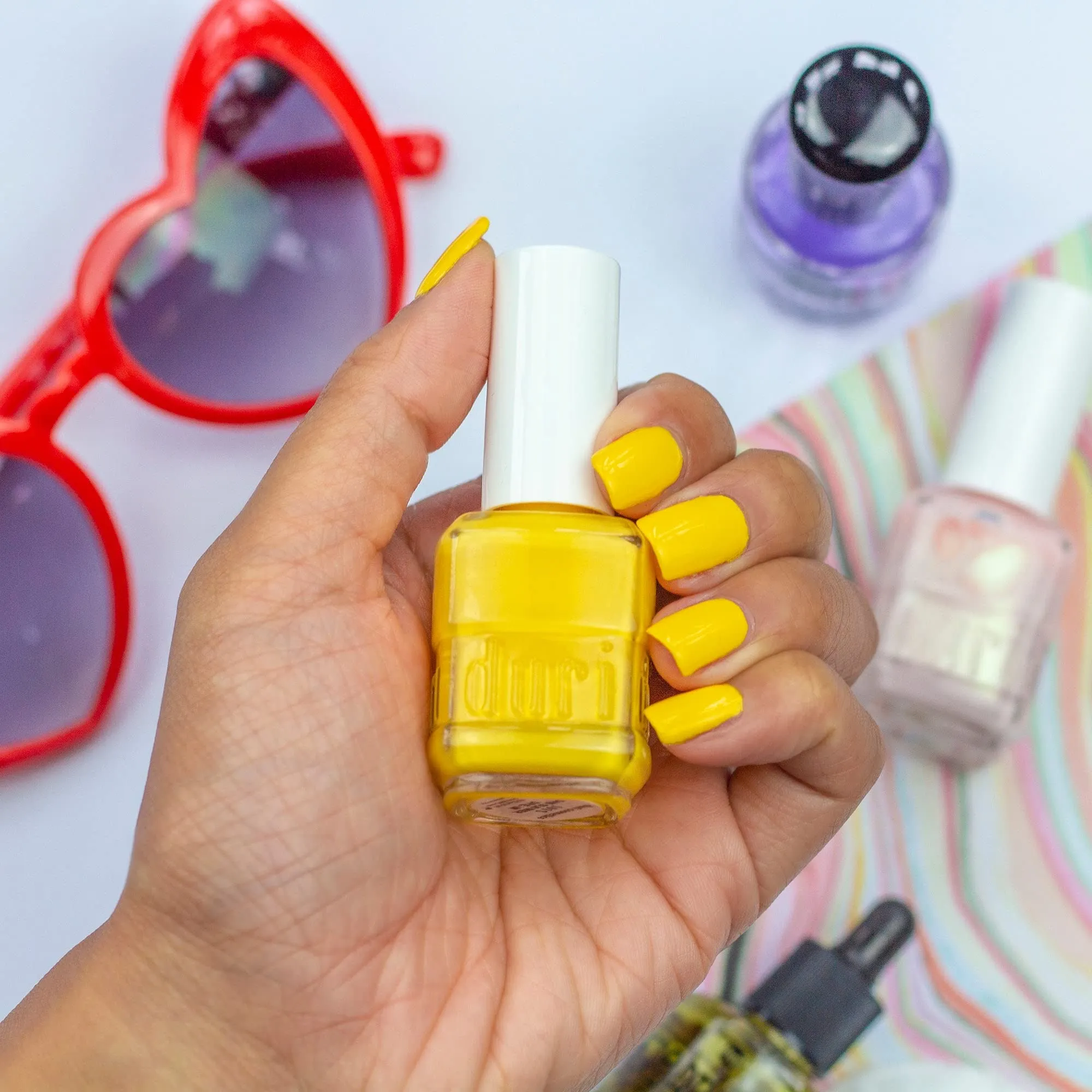 duri Nail Polish, 101S, Summer Dream, Pastel Yellow Shade, Semi Matte Finish, Full coverage, 0.45 Fl Oz