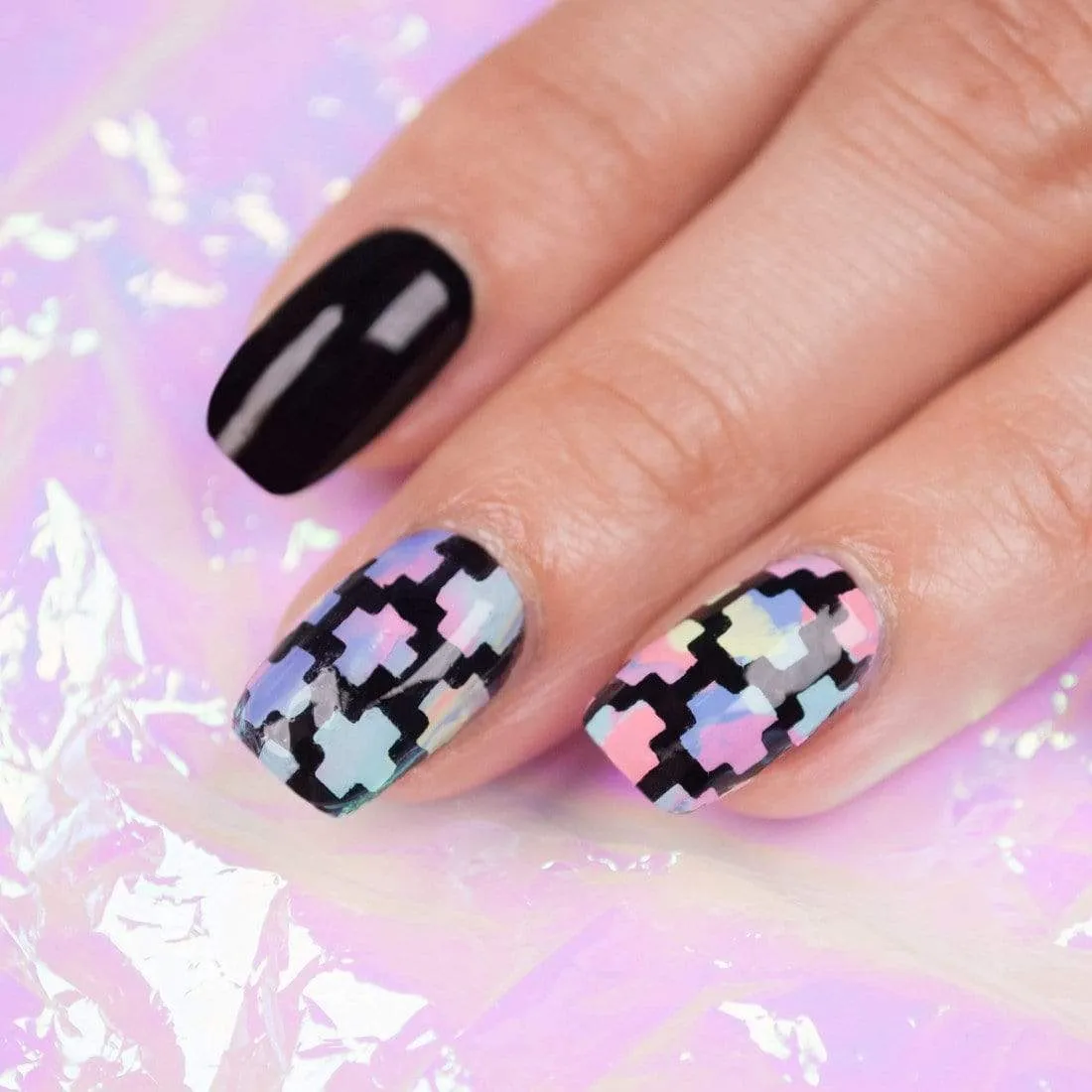 Electro Glo: 6-Piece Electric Pastel Stamping Art Polish Set