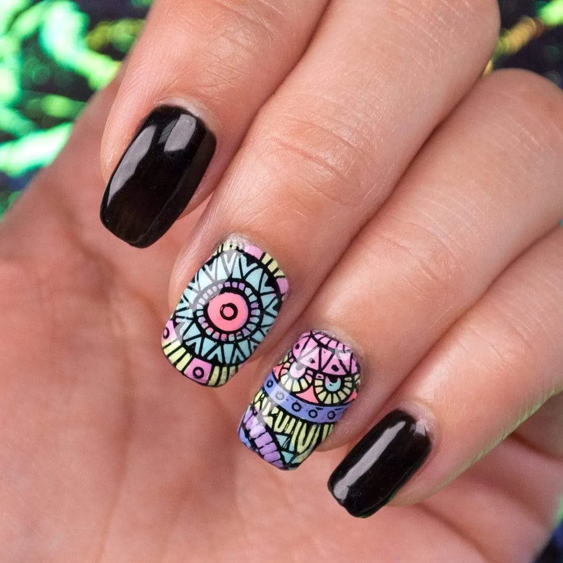 Electro Glo: 6-Piece Electric Pastel Stamping Art Polish Set