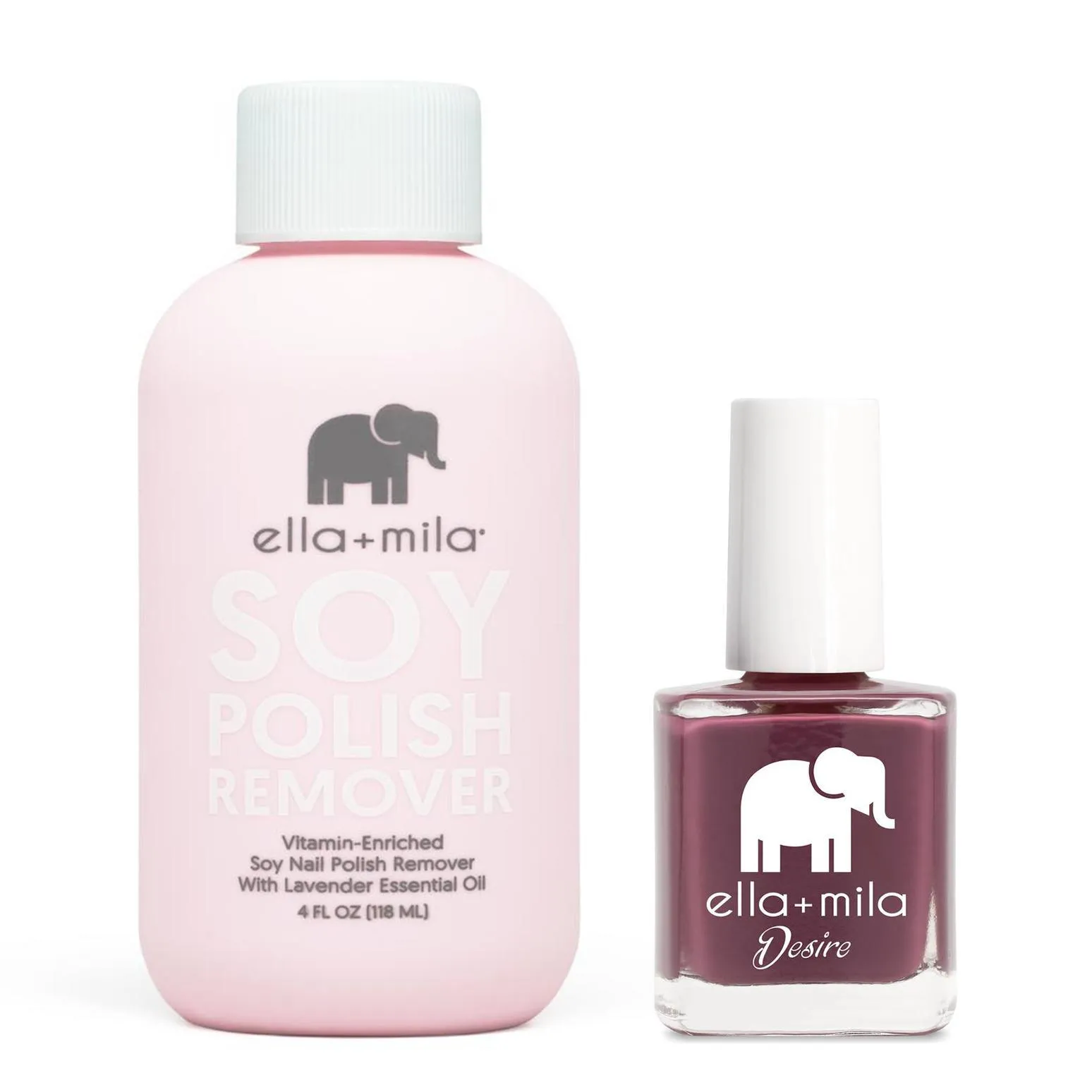 ella mila - Soy Polish Remover & La Vie En Rose - .45oz