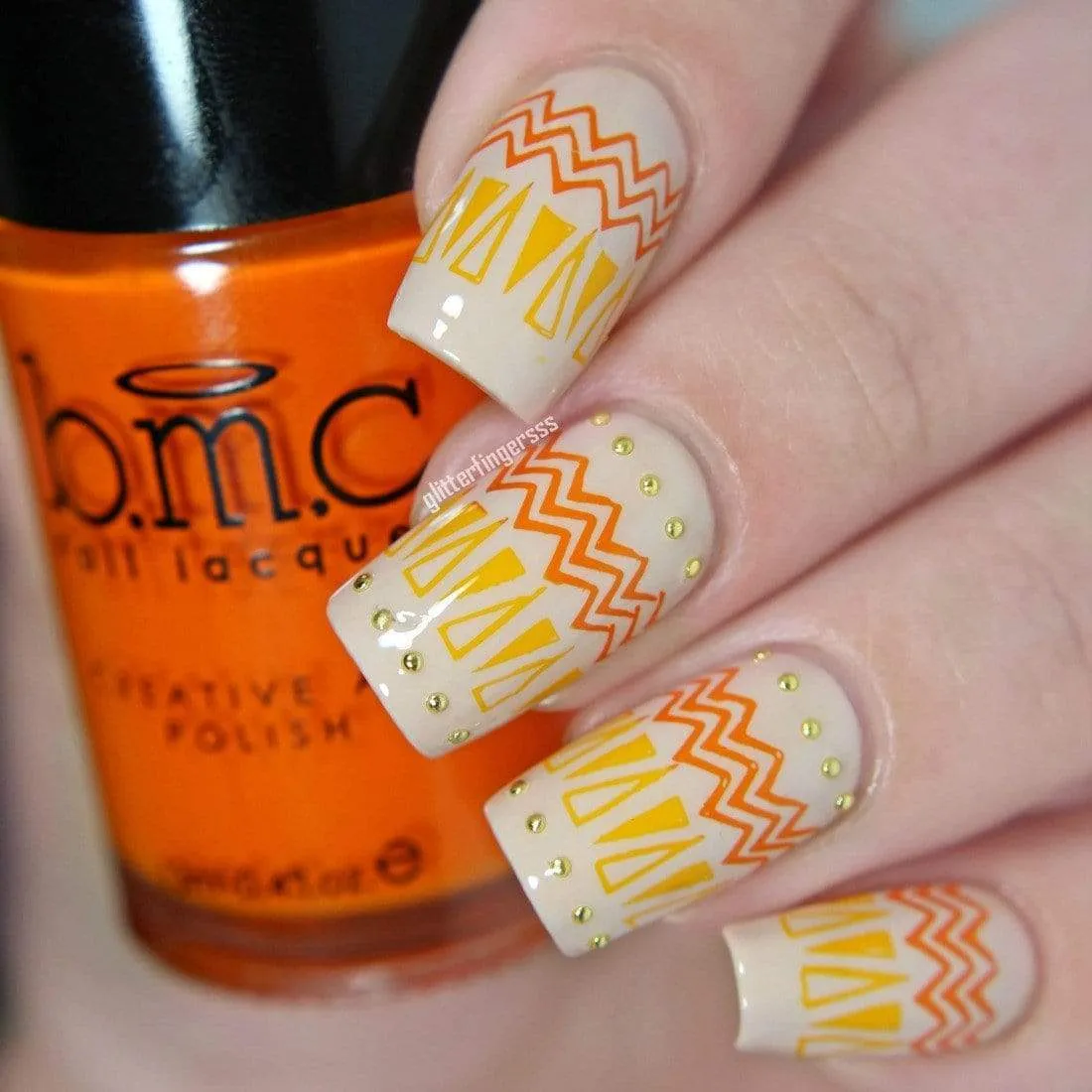 Essentials Bright Collection: Orange Burst (B194) Juicy Orange Stamping Polish