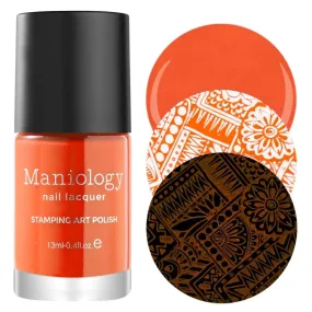 Essentials Bright Collection: Orange Burst (B194) Juicy Orange Stamping Polish