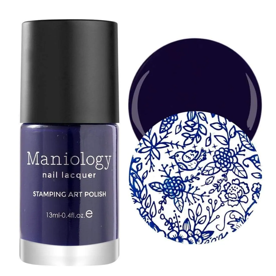 Essentials Primary Collection:  Midnight Madness (B188) Dark Blue Stamping Polish