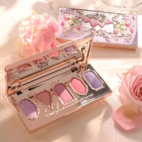 Flower Knows Violet Strawberry Rococo Five-Color Eyeshadow Palette G01 Starmoon Strawberry