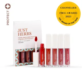 Full-Size Herb Enriched Matte Liquid Lipstick Kit - Set of 5