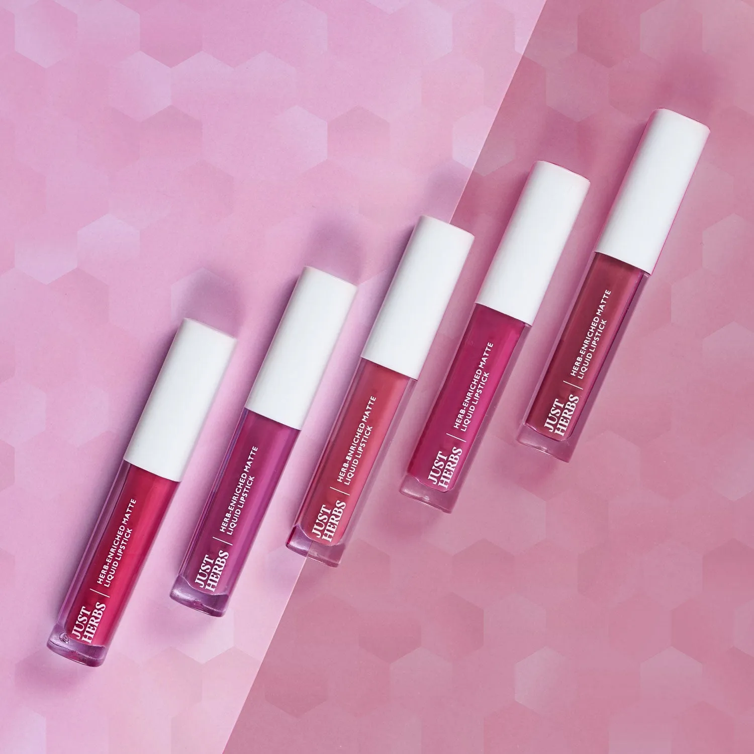 Full-Size Herb Enriched Matte Liquid Lipstick Kit - Set of 5