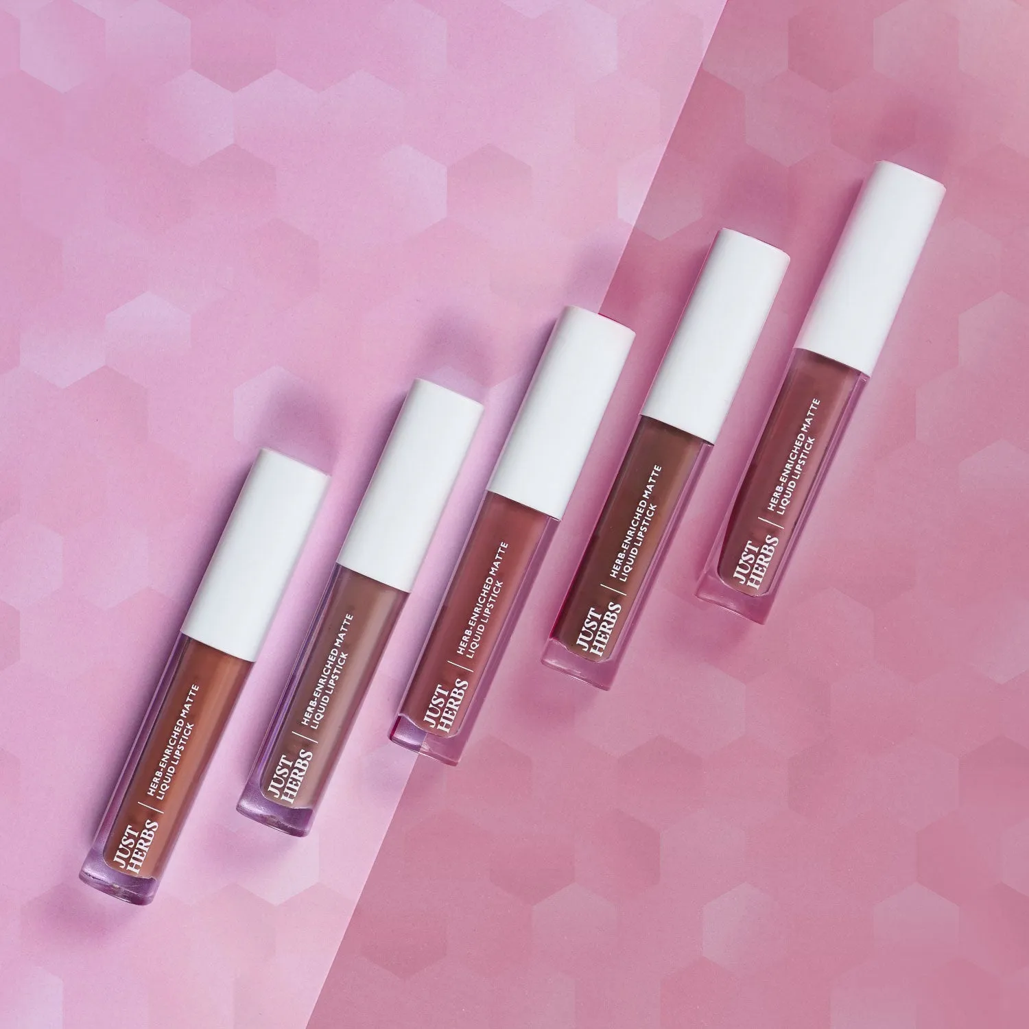 Full-Size Herb Enriched Matte Liquid Lipstick Kit - Set of 5