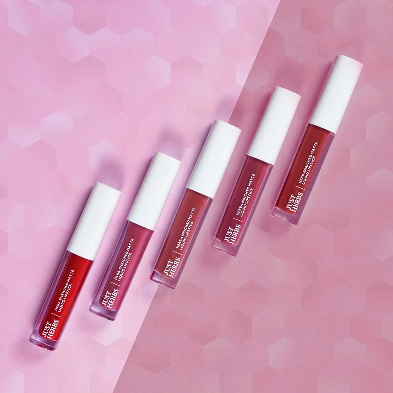 Full-Size Herb Enriched Matte Liquid Lipstick Kit - Set of 5