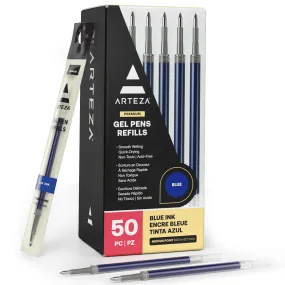 Gel Ink Pen Refills, Blue - Pack of 50