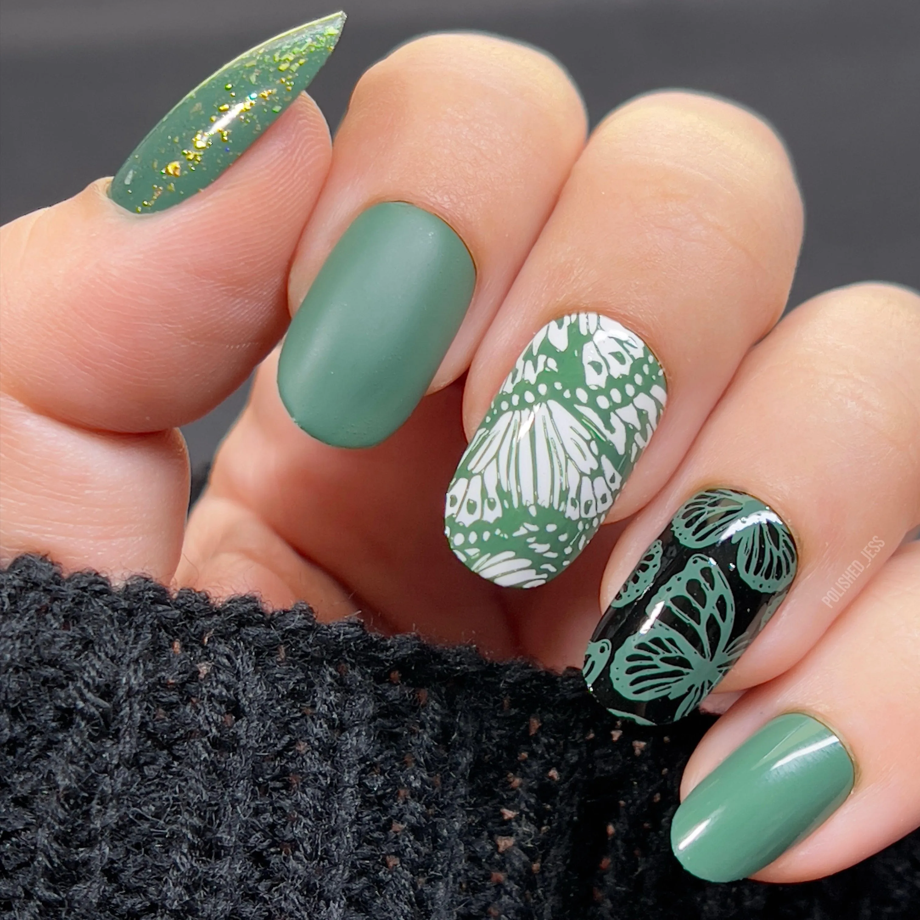 Greenhouse (B328) - Dusty Green Stamping Polish