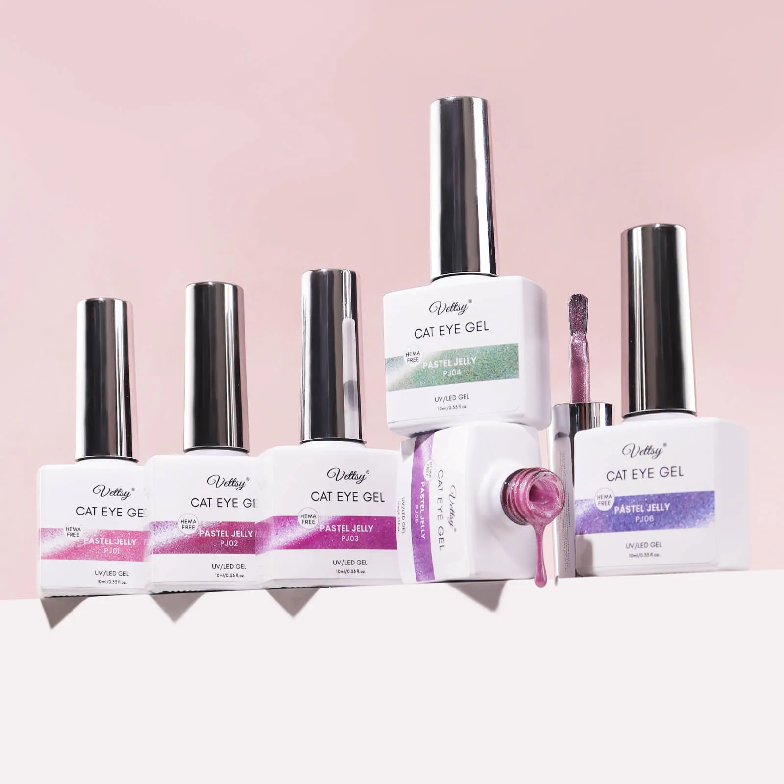 Hema-Free Cat Eye Gel Set-Pastel Jelly