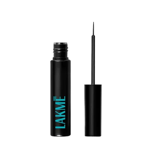 Lakme Eyeconic Liquid Eye Liner, Black, Long Lasting Matte Waterproof Liner - Smudge Proof, Transfer Proof Eye Makeup for 24 hrs, 4.5 ml