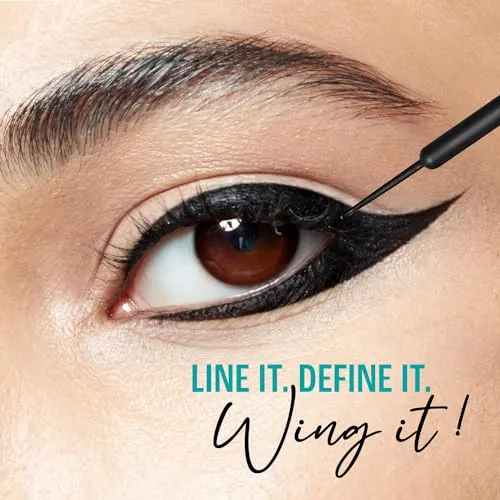 Lakme Eyeconic Liquid Eye Liner, Black, Long Lasting Matte Waterproof Liner - Smudge Proof, Transfer Proof Eye Makeup for 24 hrs, 4.5 ml