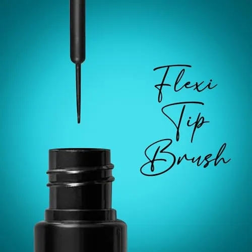 Lakme Eyeconic Liquid Eye Liner, Black, Long Lasting Matte Waterproof Liner - Smudge Proof, Transfer Proof Eye Makeup for 24 hrs, 4.5 ml