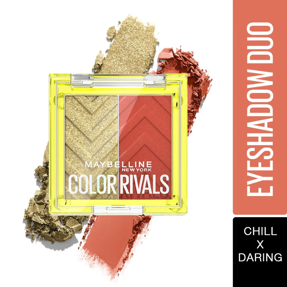 Maybelline Color Rivals Shadow Longwear Duo Eyeshadow Palette: Chill x Daring, 3g