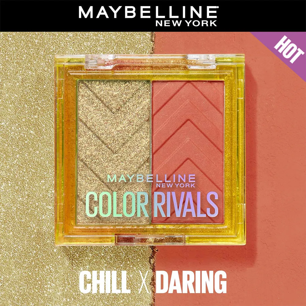 Maybelline Color Rivals Shadow Longwear Duo Eyeshadow Palette: Chill x Daring, 3g
