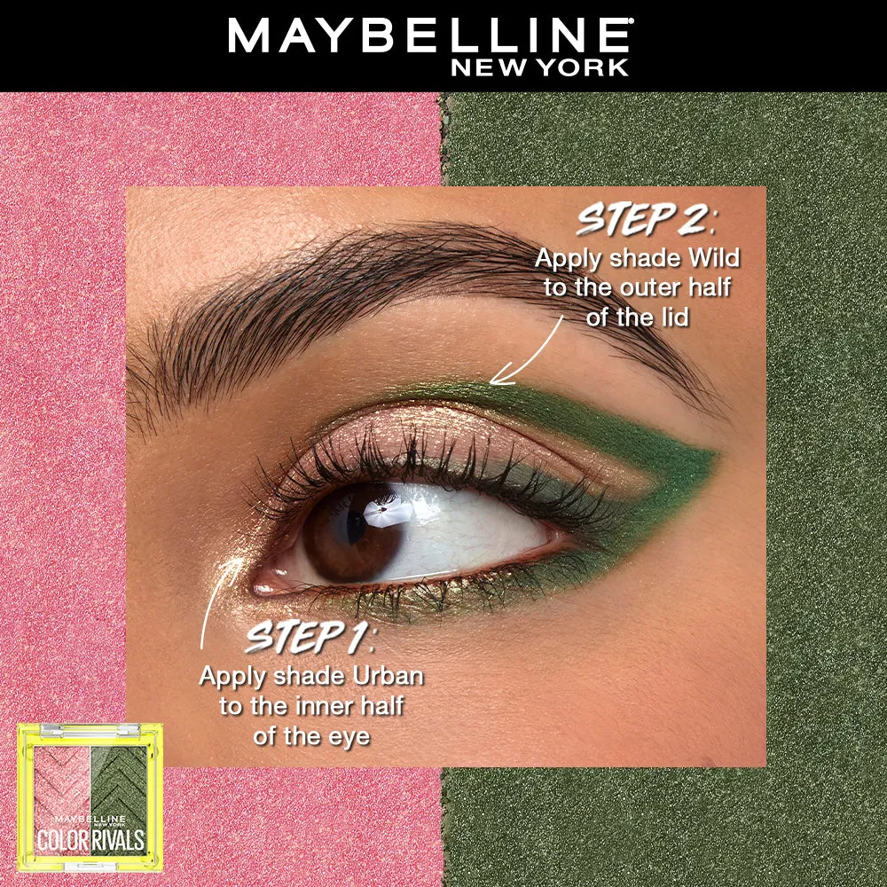 Maybelline Color Rivals Shadow Longwear Duo Eyeshadow Palette: Urban x Wild , 3g