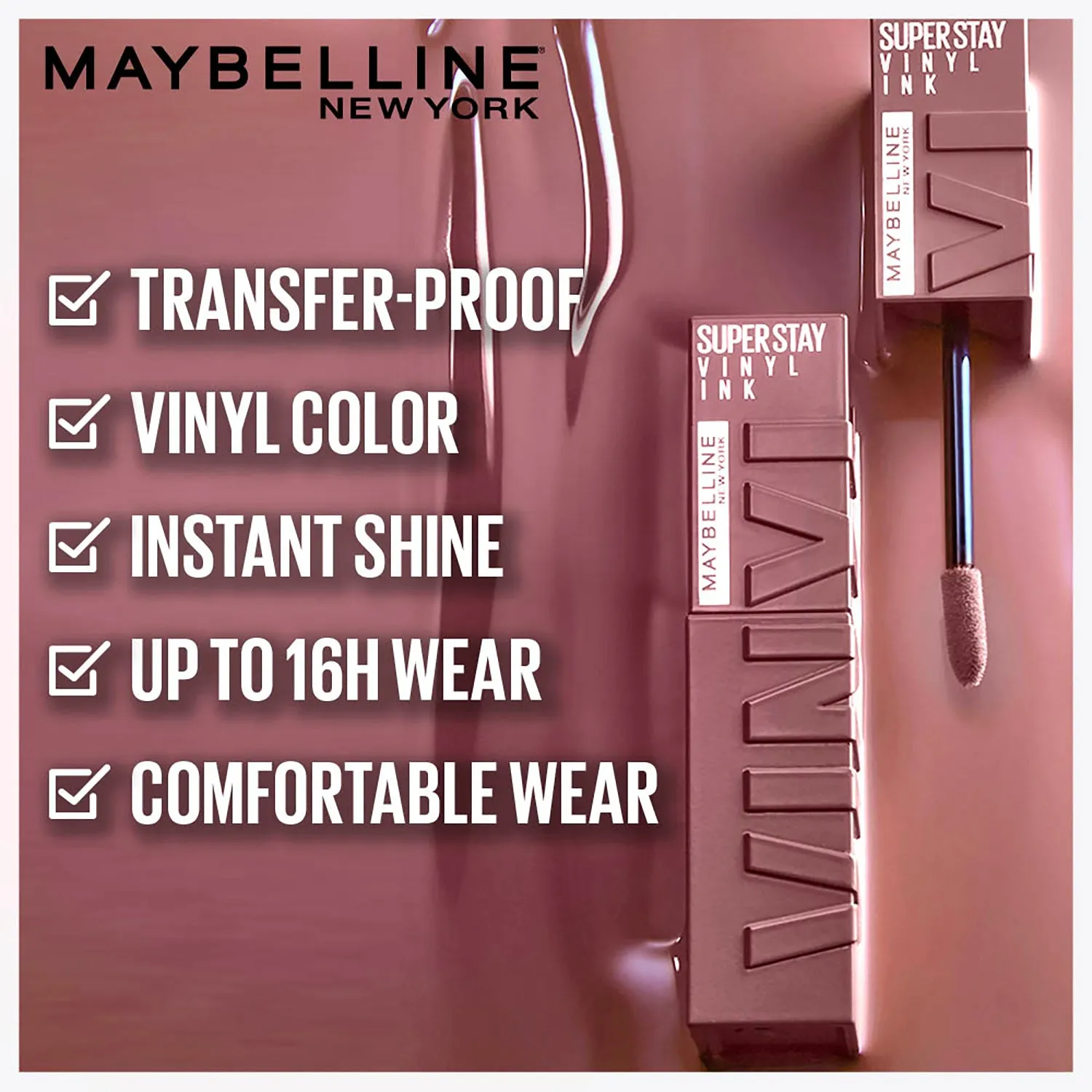 Maybelline Superstay Vinyl Ink Liquid Lipstick, Awestruck, 4.2 ml