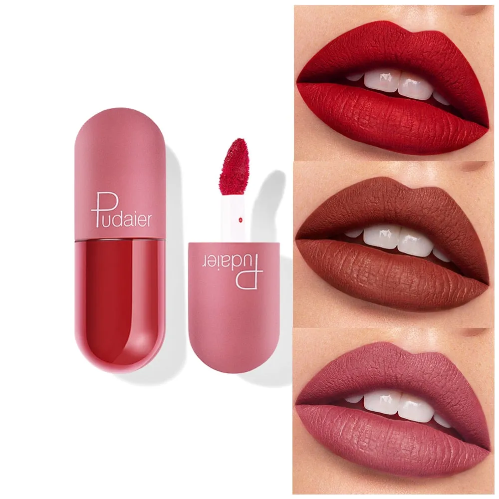 Mini Capsule Matte Liquid Lipstick Waterproof Red Velvet Lip Makeup