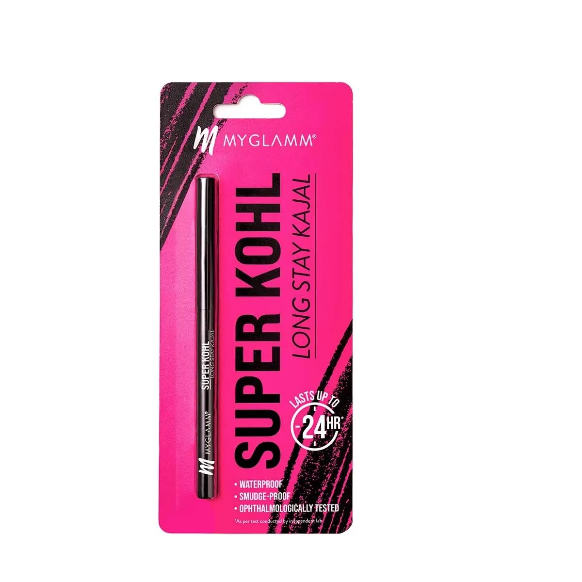 MyGlamm Super Kohl Long Stay Kajal Matte Finish - Black (0.3gm)
