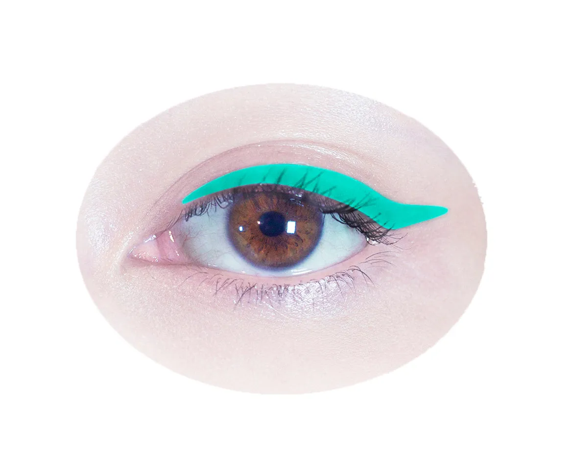 N°22 </br> Stick on eyeliners </br> bright colors - 4 shapes