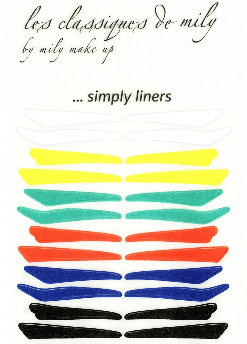 N°22 </br> Stick on eyeliners </br> bright colors - 4 shapes