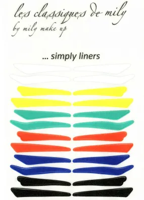 N°22 </br> Stick on eyeliners </br> bright colors - 4 shapes