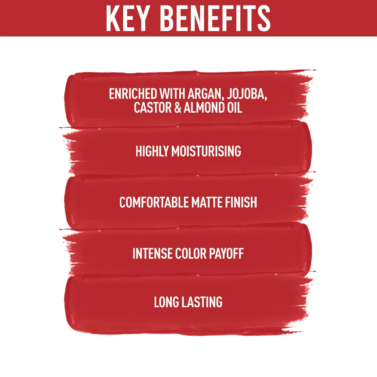 NY Bae Argan Oil Infused Matte Lipstick Runway Range - On Fleek 15 (4.5 g) | Red | Creamy Matte Finish | Enriched with Argan Oil | Rich Colour Payoff | Full Coverage | Long lasting | Smudgeproof | Weightless | Cruelty Free
