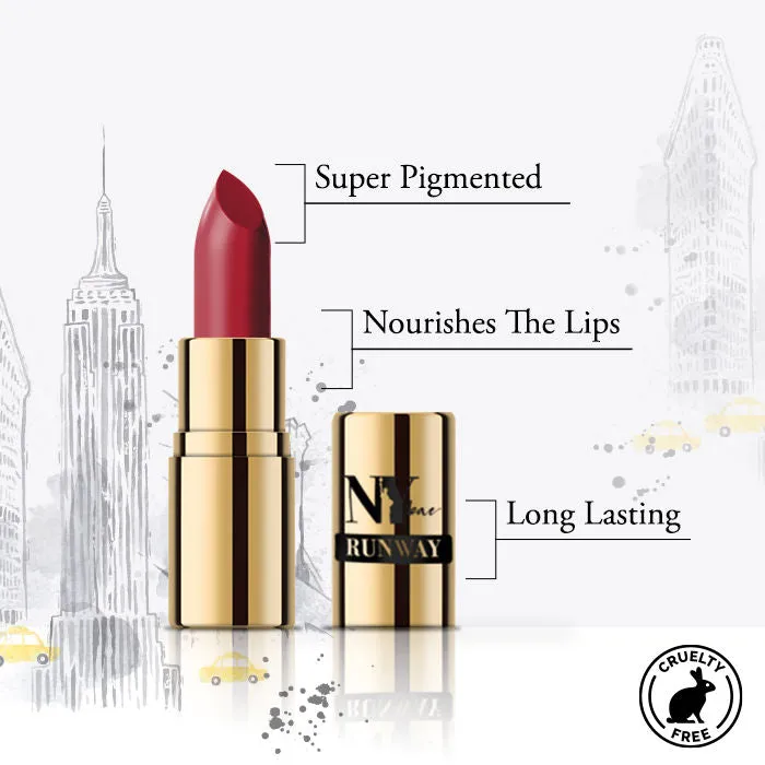 NY Bae Argan Oil Infused Matte Mini Lipstick, Runway Range, Red - Designer Spotlight 2 (1.2 g)