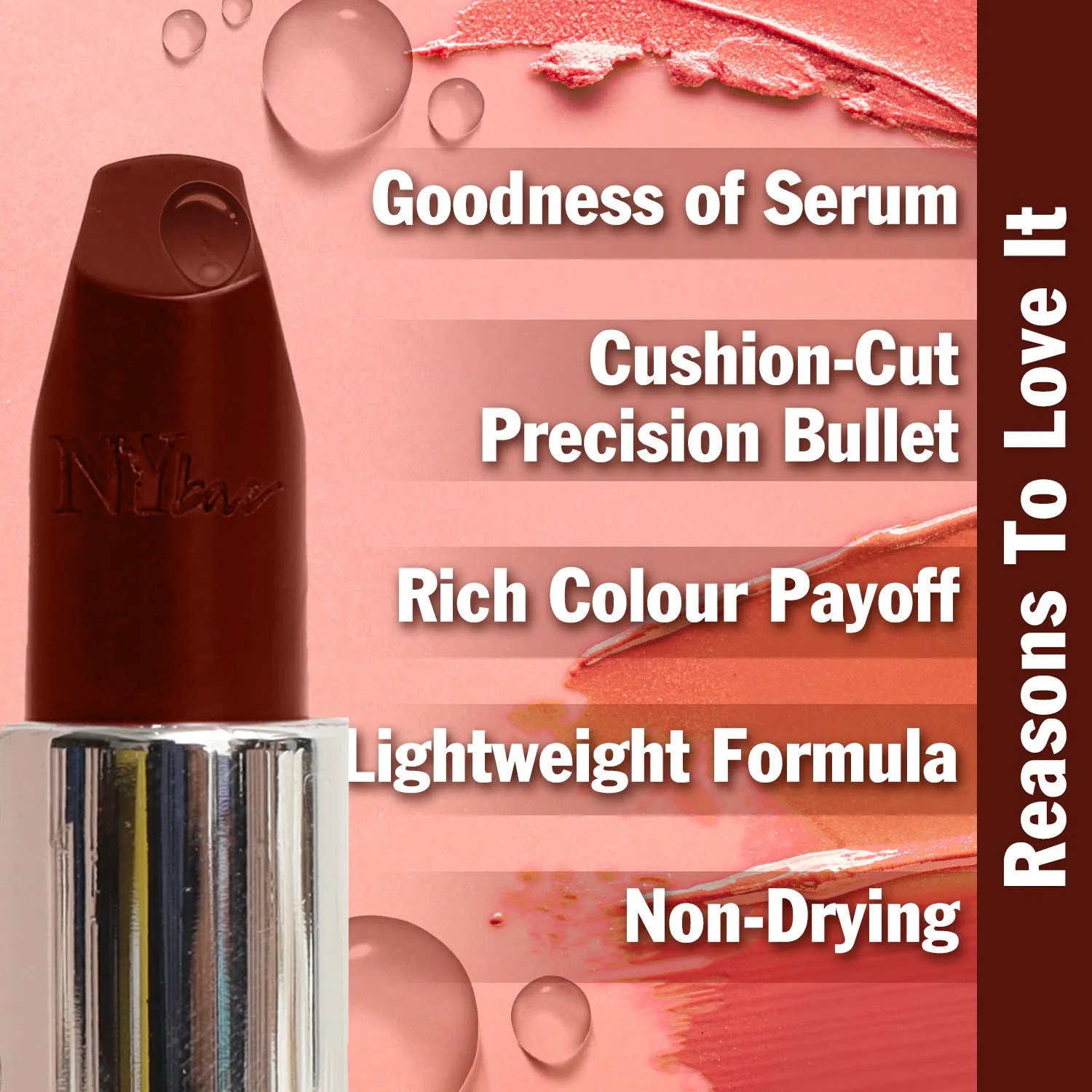 NY Bae Runway Serum Lipstick - Wine Wave 13 (4.8 g) | Magenta | Highly Pigmented | Vitamin E & Fruit Oils | Lightweight | Non-Drying