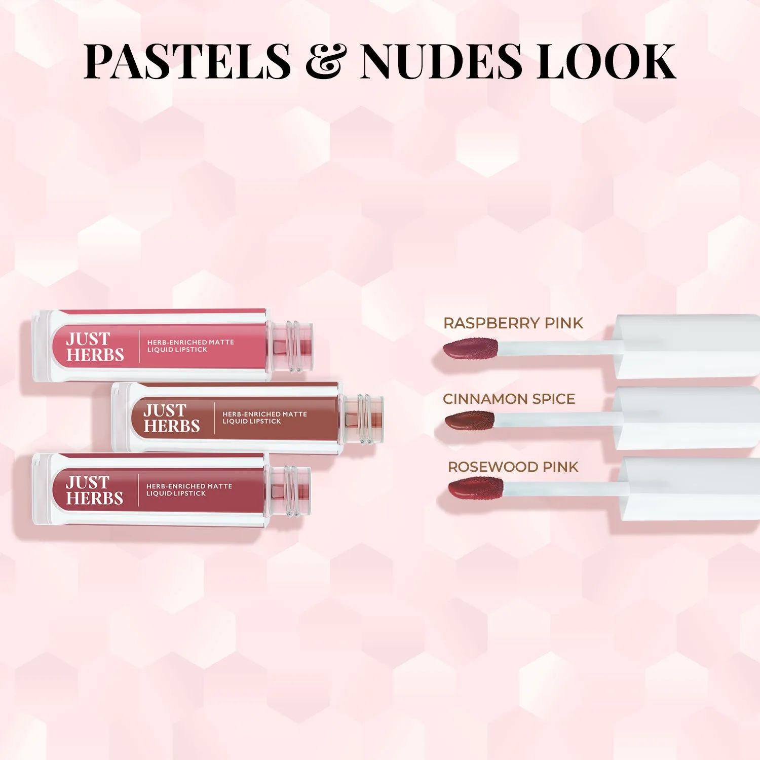 Overachiever Look: Full-Size Herb Enriched Matte Liquid Lipstick Kit - Set of 3