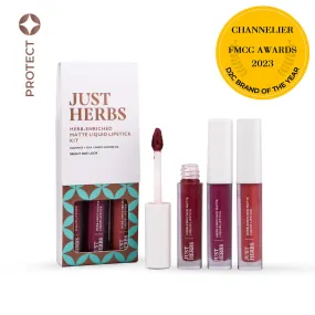 Overachiever Look: Full-Size Herb Enriched Matte Liquid Lipstick Kit - Set of 3