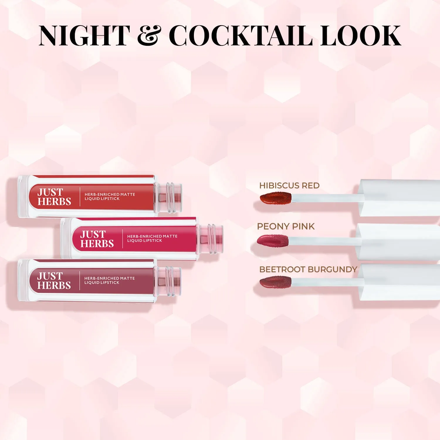 Overachiever Look: Full-Size Herb Enriched Matte Liquid Lipstick Kit - Set of 3
