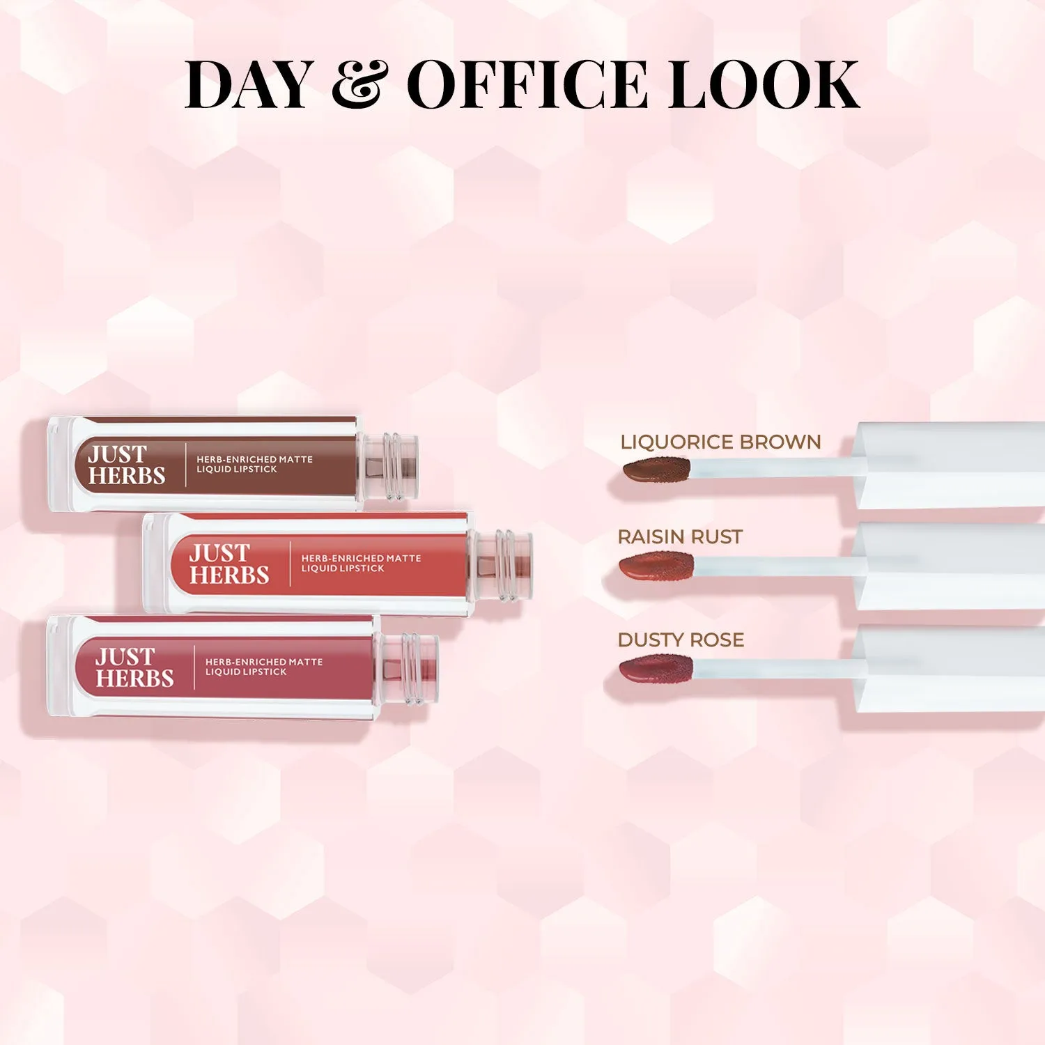 Overachiever Look: Full-Size Herb Enriched Matte Liquid Lipstick Kit - Set of 3