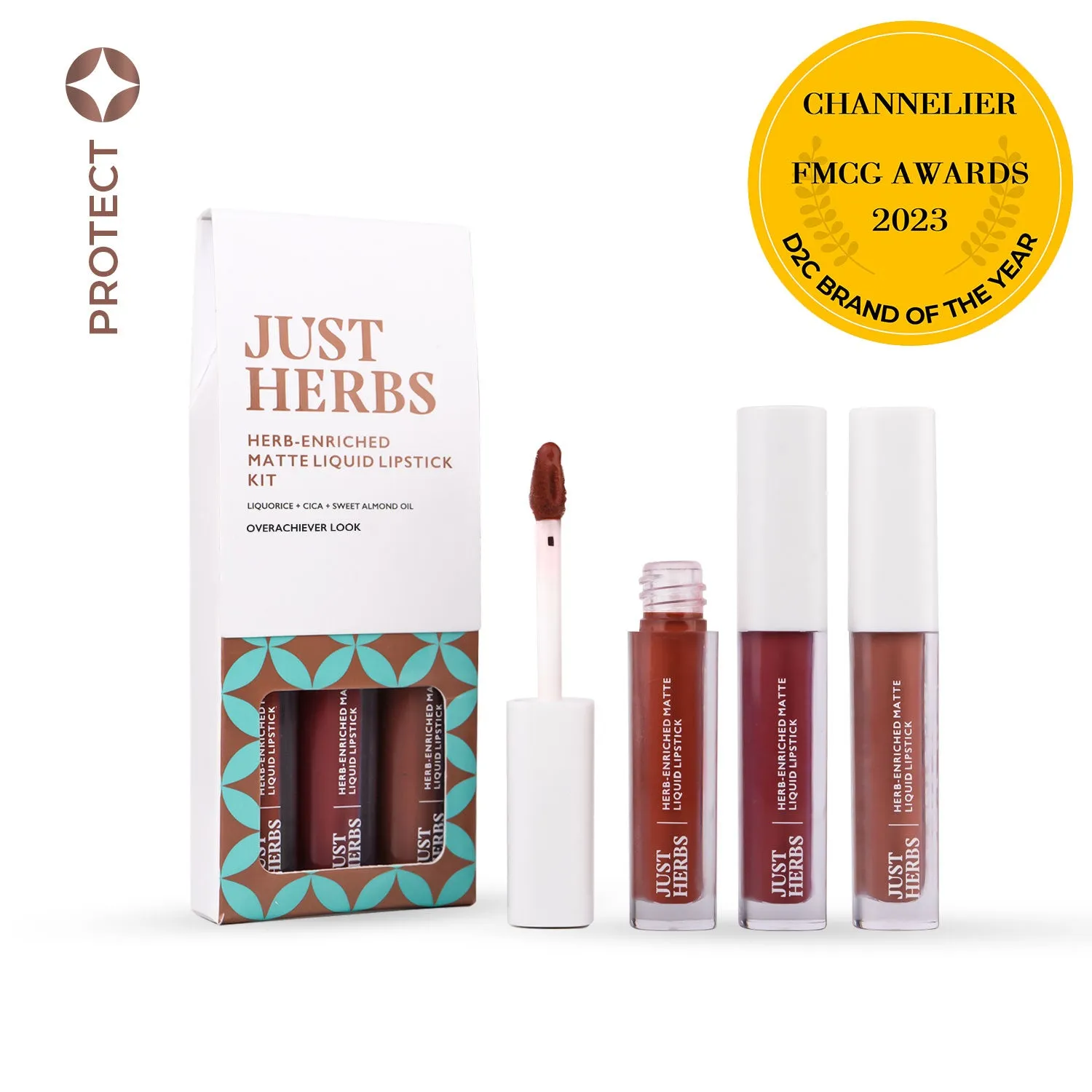 Overachiever Look: Full-Size Herb Enriched Matte Liquid Lipstick Kit - Set of 3