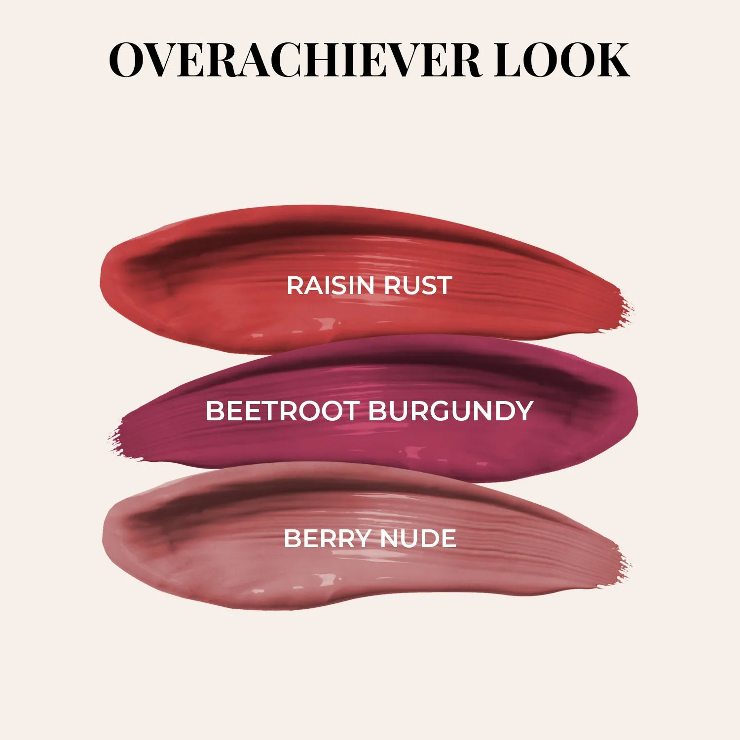 Overachiever Look: Full-Size Herb Enriched Matte Liquid Lipstick Kit - Set of 3