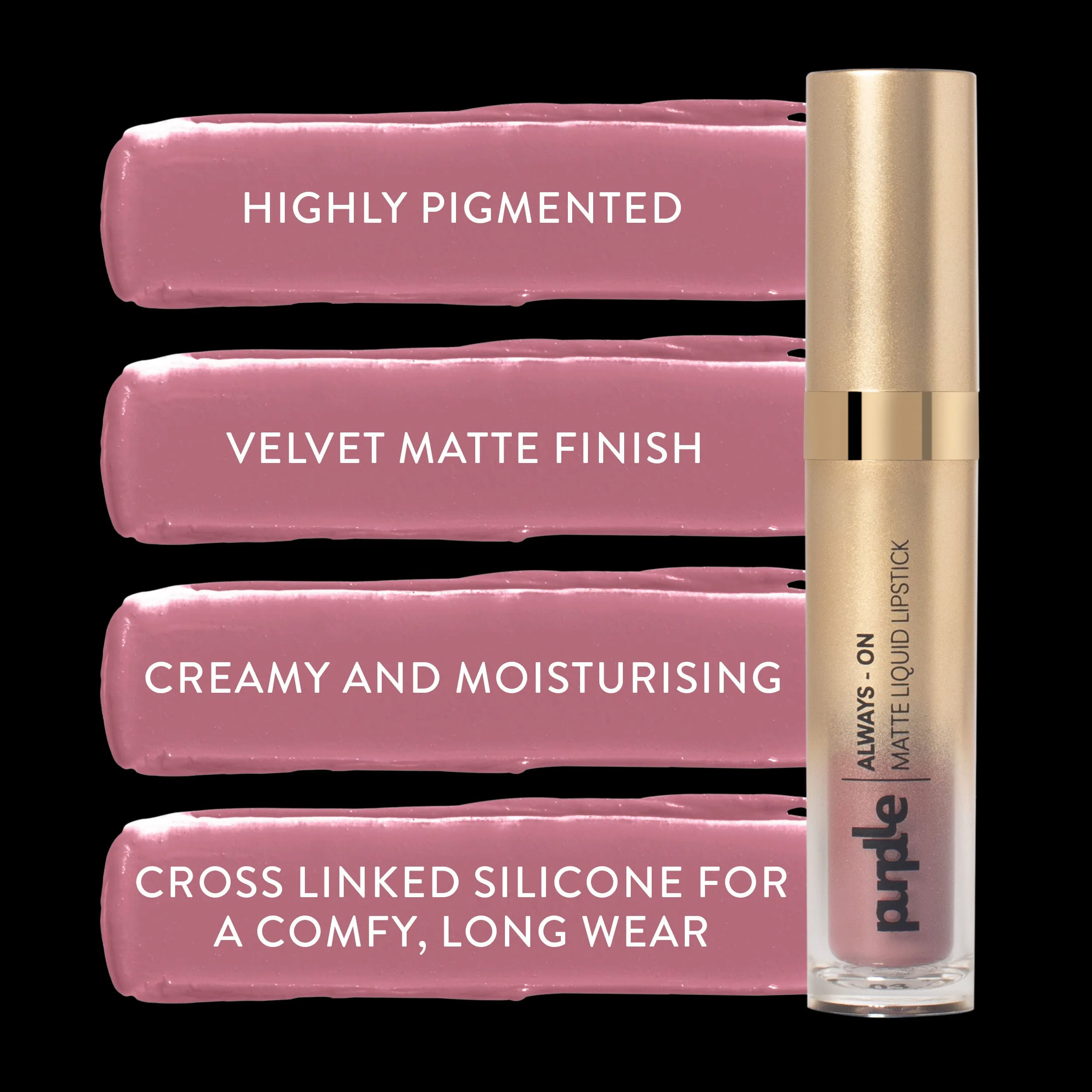 Purplle Always - On Matte Liquid Lipstick - Grape Escape 03 (6.5ml)
