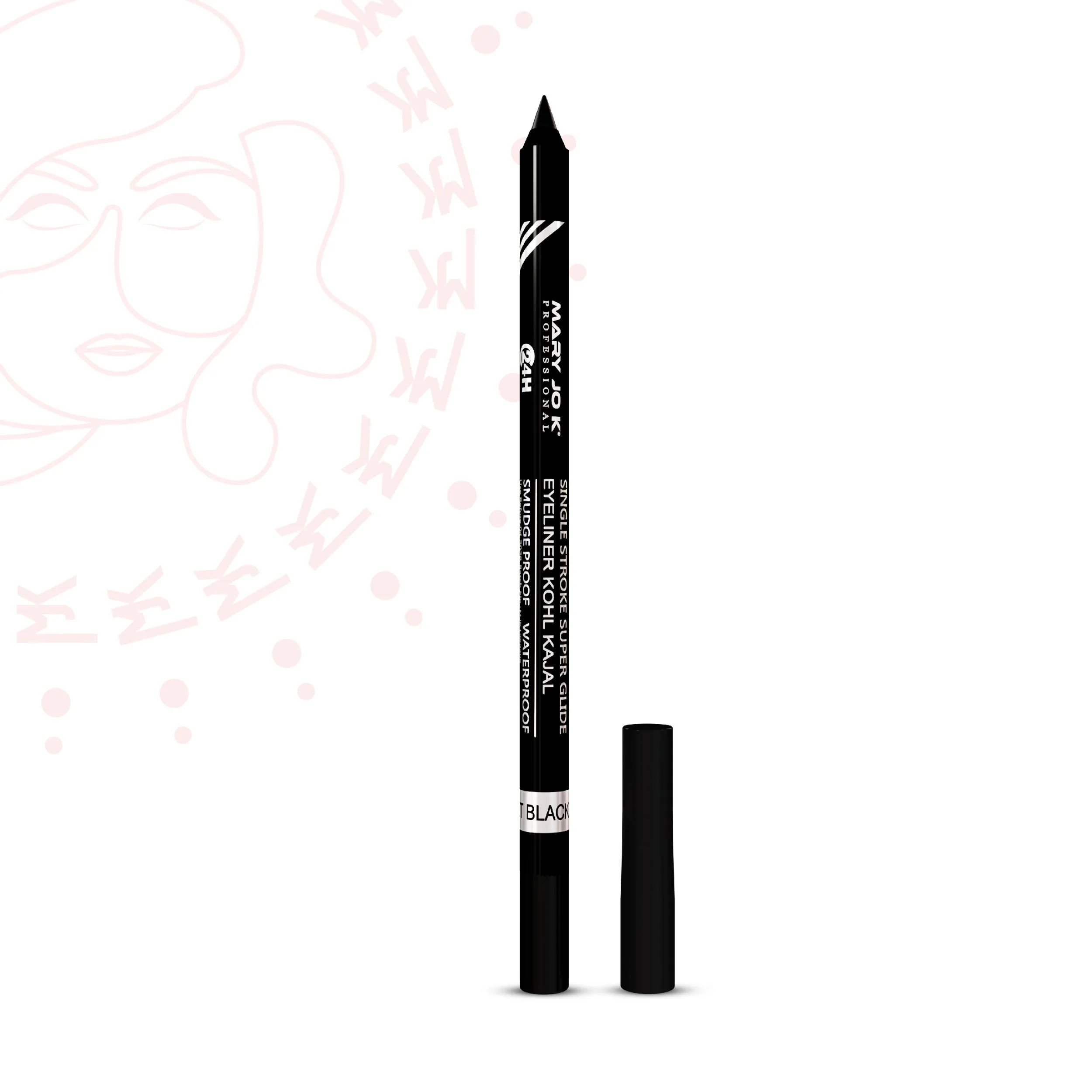 Single Stroke Super Glide Eyeliner Kohl Kajal Pencil
