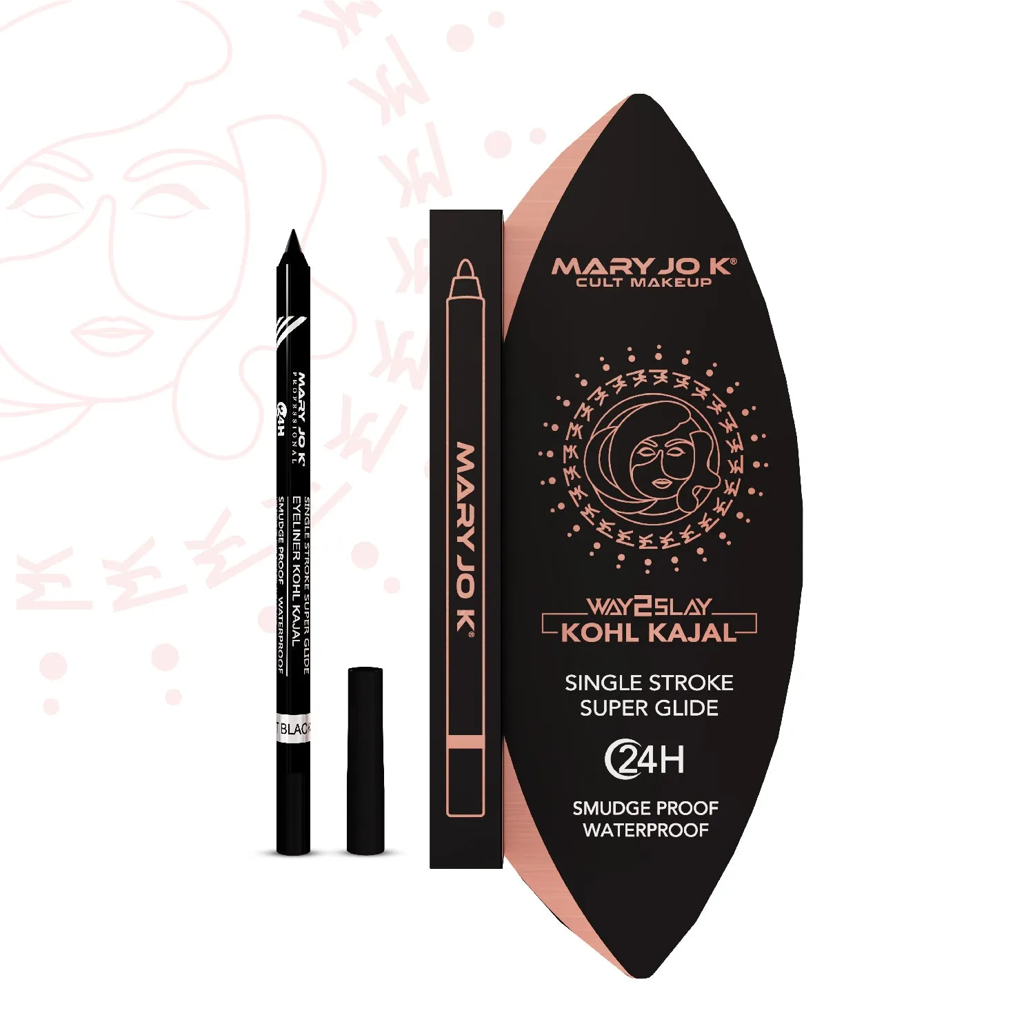 Single Stroke Super Glide Eyeliner Kohl Kajal Pencil