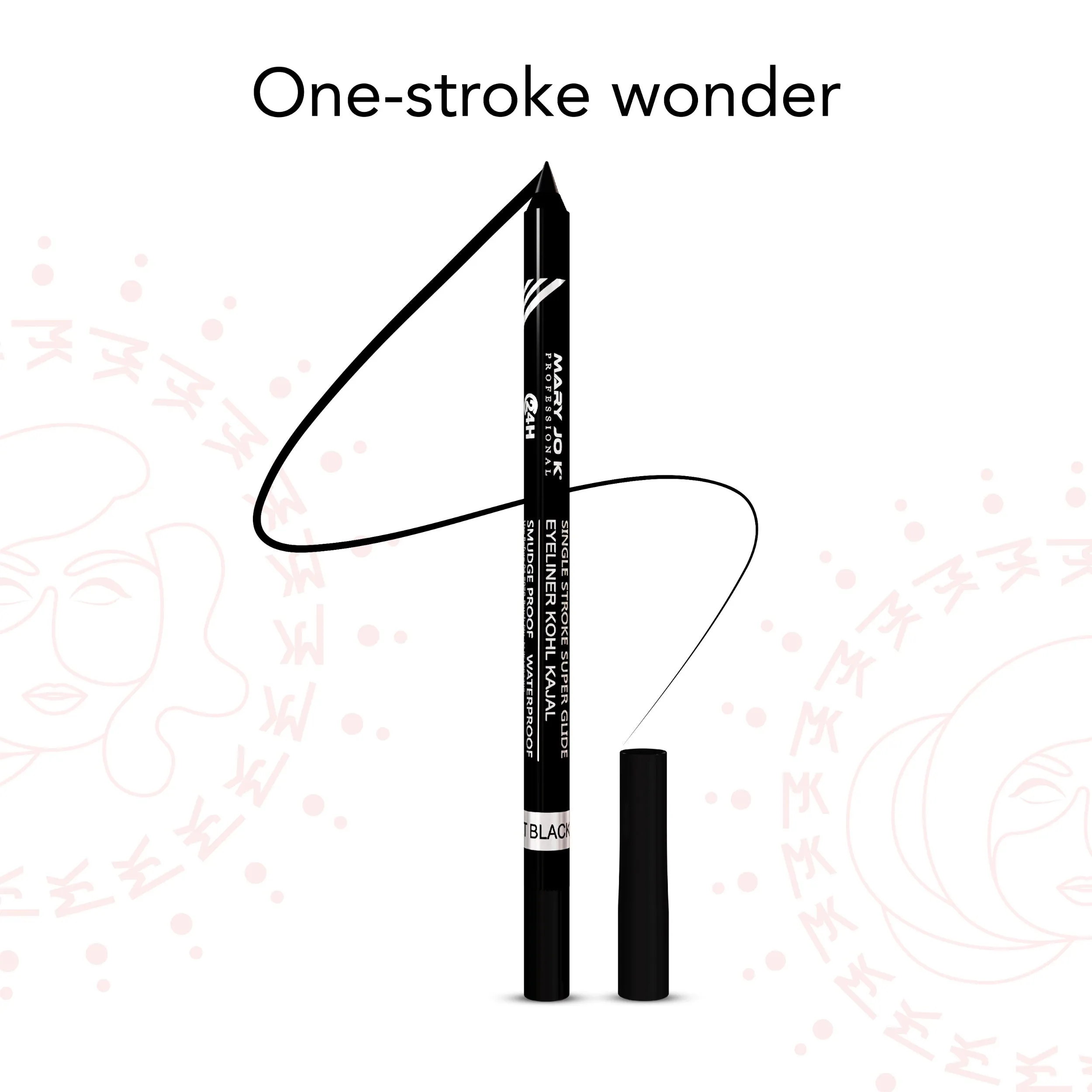 Single Stroke Super Glide Eyeliner Kohl Kajal Pencil