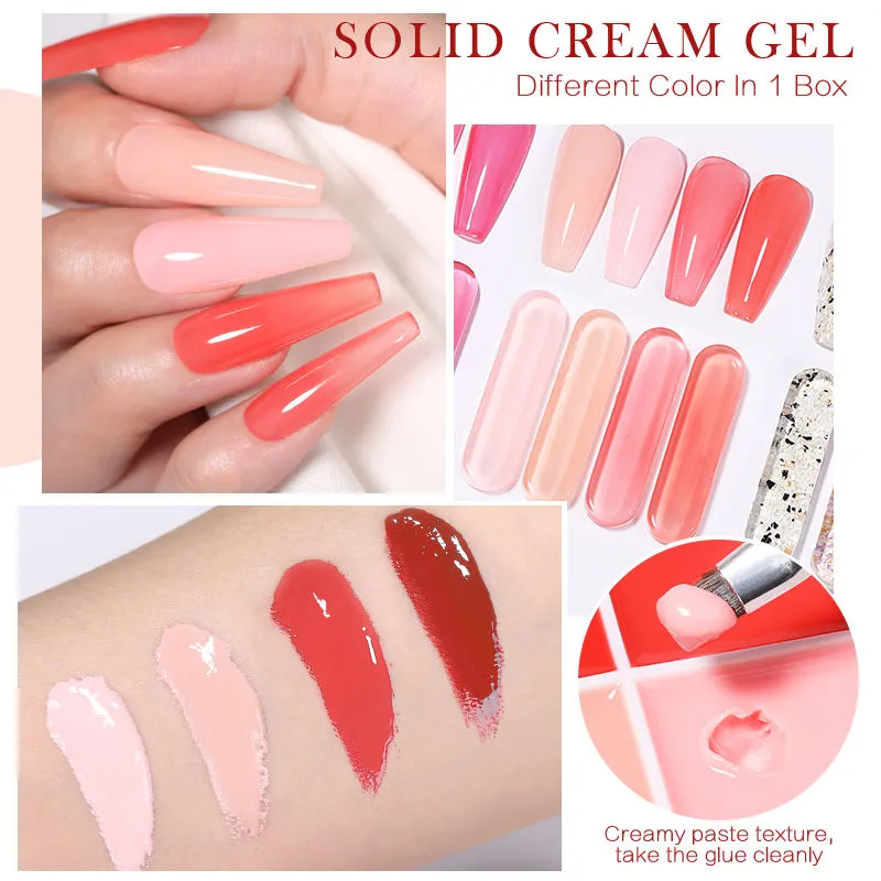 Solid Cream Gel Polish 4 Colours in 1 Born Pretty